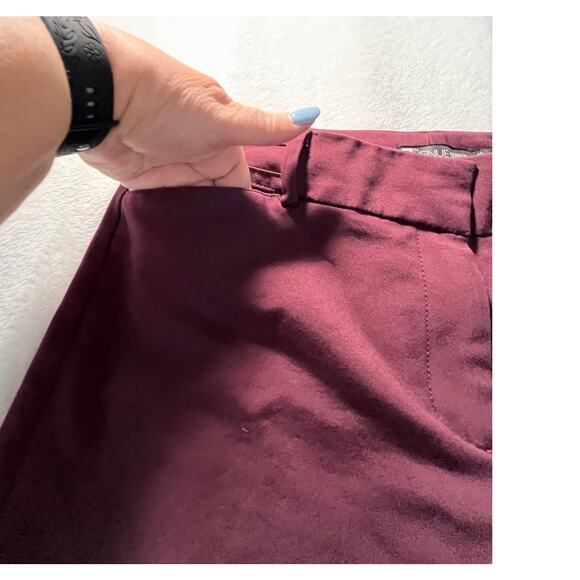 7th Avenue Design Studio Pants Sz 10 Wine Purple Business Casual Stretch - Picture 7 of 8